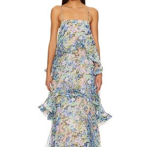 Elliatt Blue Floral Maxi Dress